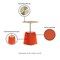 Manhattan Comfort Round End Table 1.0 and End Table 2.0 Set of 2, 18.43 in L, Stainless Steel, Orange 2-AT03-OR - alternate 3